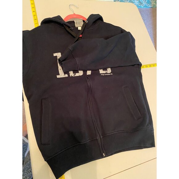 Arivex Men's AUTHENTIC Black Hoodie Full Zip Heavy Weight Large - Picture 4 of 9